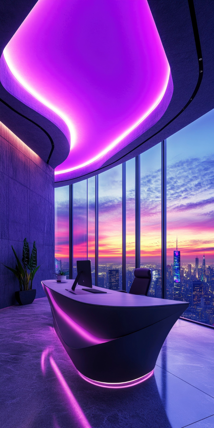Luxury office with city view